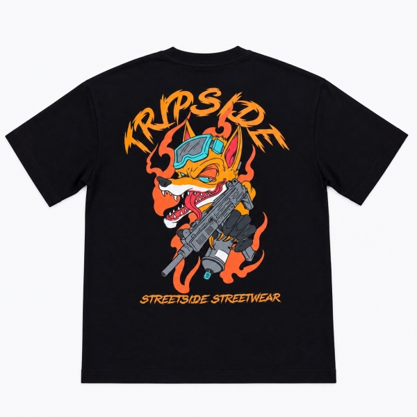 CAMISETA TRIP SIDE RAPOSA - PRETA