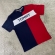 CAMISETA 30.1 TOM RECORTADA - AZUL / VERMELHO