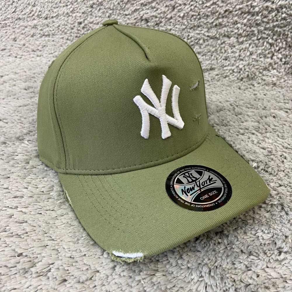 BONÉ NY RASGADO - VERDE