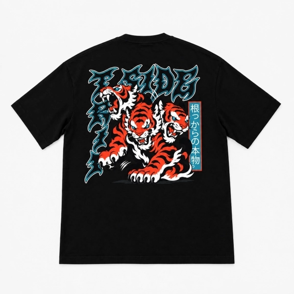 CAMISETA TRIP SIDE TIGRE O2 - PRETA